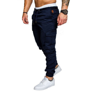 Men Casual Joggers Pants Solid Thin Cargo Sweatpants Male Multi-pocket Trousers New Mens Sportswear Hip Hop Harem Pencil Pants