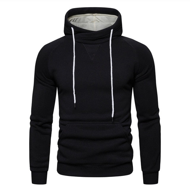 AUTUMN WINTER COTTON HOODIED MEN'S SWEATSHIRT SOLID HOODY FLEECE THICK HOODIES MEN SPORTSWEAR ZIPPER SWEATSHIRTS MEN'S