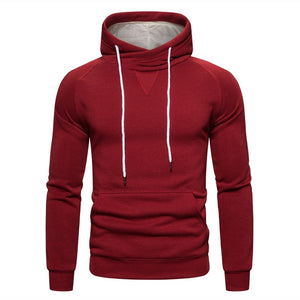 AUTUMN WINTER COTTON HOODIED MEN'S SWEATSHIRT SOLID HOODY FLEECE THICK HOODIES MEN SPORTSWEAR ZIPPER SWEATSHIRTS MEN'S