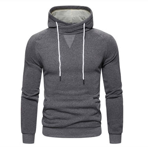 AUTUMN WINTER COTTON HOODIED MEN'S SWEATSHIRT SOLID HOODY FLEECE THICK HOODIES MEN SPORTSWEAR ZIPPER SWEATSHIRTS MEN'S