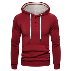 AUTUMN WINTER COTTON HOODIED MEN'S SWEATSHIRT SOLID HOODY FLEECE THICK HOODIES MEN SPORTSWEAR ZIPPER SWEATSHIRTS MEN'S