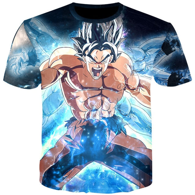 SUMMER T SHIRTS MEN  ANIME PRINT DRAGON BALL 3D T SHIRTS MEN'S STREETWEAR